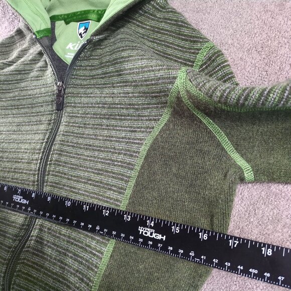 Kuhl Jacket Womens XS Green Full Zip Chianti Fleece Wool Blend Hooded - Picture 5 of 11
